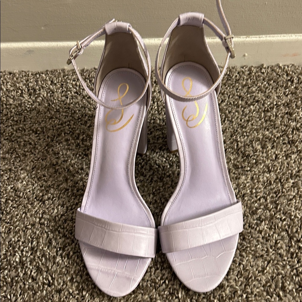 Sam Edelman Lavender Ankle Strap Heels